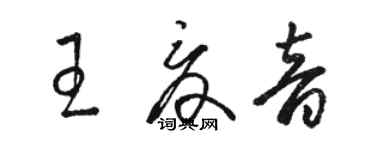 駱恆光王夏音草書個性簽名怎么寫