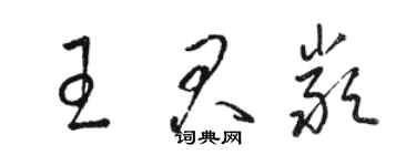 駱恆光王君嚴草書個性簽名怎么寫