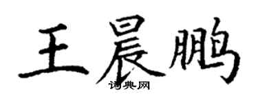 丁謙王晨鵬楷書個性簽名怎么寫