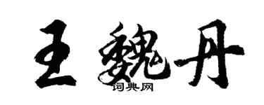 胡問遂王魏丹行書個性簽名怎么寫