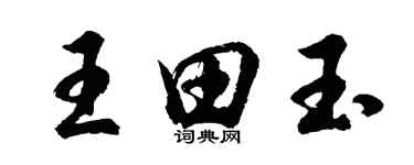 胡問遂王田玉行書個性簽名怎么寫