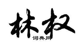 胡問遂林權行書個性簽名怎么寫