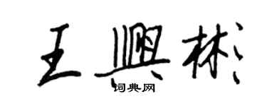 王正良王興彬行書個性簽名怎么寫