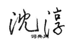 駱恆光沈淳行書個性簽名怎么寫