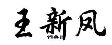 胡問遂王新鳳行書個性簽名怎么寫