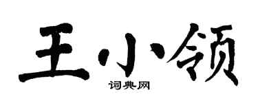 翁闓運王小領楷書個性簽名怎么寫
