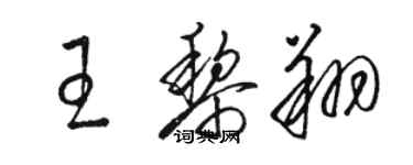 駱恆光王黎翔草書個性簽名怎么寫