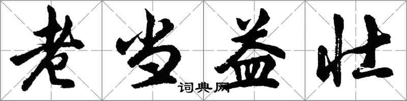 胡問遂老當益壯行書怎么寫