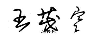 朱錫榮王茂寒草書個性簽名怎么寫