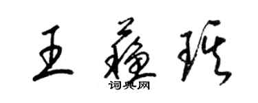 梁錦英王蘇琪草書個性簽名怎么寫