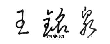 駱恆光王銘泉草書個性簽名怎么寫