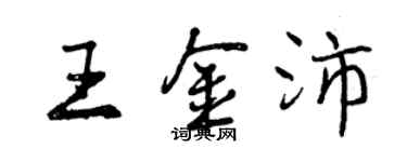 曾慶福王金沛行書個性簽名怎么寫