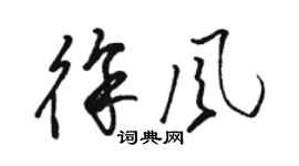 駱恆光徐風草書個性簽名怎么寫