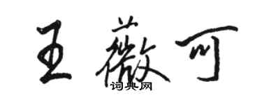 駱恆光王薇可行書個性簽名怎么寫