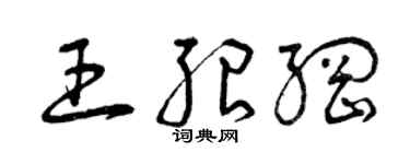 曾慶福王紹綱草書個性簽名怎么寫