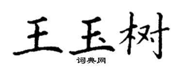丁謙王玉樹楷書個性簽名怎么寫