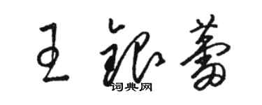 駱恆光王銀蕾草書個性簽名怎么寫