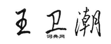 駱恆光王衛潮行書個性簽名怎么寫