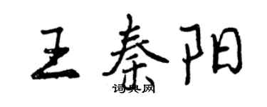 曾慶福王秦陽行書個性簽名怎么寫