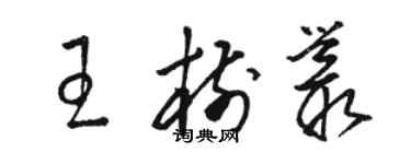 駱恆光王樹叢草書個性簽名怎么寫