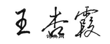 駱恆光王杏霞行書個性簽名怎么寫