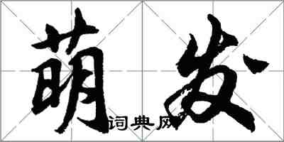 胡問遂萌發行書怎么寫