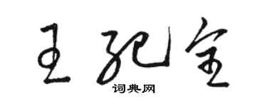 駱恆光王紀全草書個性簽名怎么寫