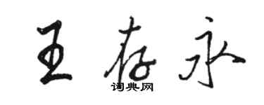 駱恆光王存永行書個性簽名怎么寫