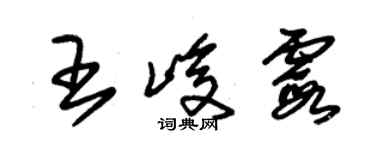 朱錫榮王峻霞草書個性簽名怎么寫