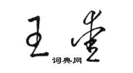 駱恆光王愛草書個性簽名怎么寫