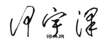 駱恆光何宇澤草書個性簽名怎么寫