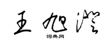 梁錦英王旭澄草書個性簽名怎么寫