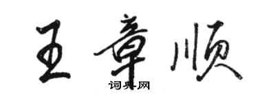 駱恆光王章順行書個性簽名怎么寫