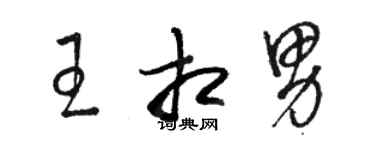 駱恆光王相男草書個性簽名怎么寫