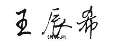 駱恆光王辰希行書個性簽名怎么寫