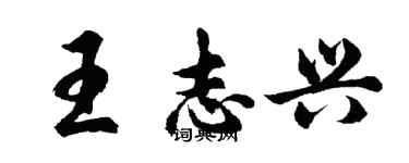 胡問遂王志興行書個性簽名怎么寫