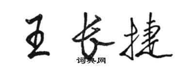 駱恆光王長捷行書個性簽名怎么寫