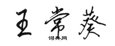 駱恆光王常葵行書個性簽名怎么寫