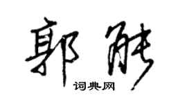 王正良郭能行書個性簽名怎么寫