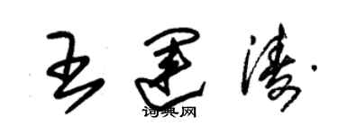 朱錫榮王運濤草書個性簽名怎么寫