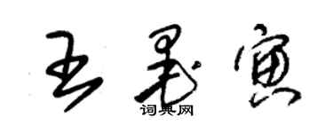 朱錫榮王墨寅草書個性簽名怎么寫