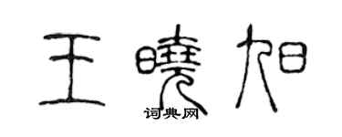 陳聲遠王曉旭篆書個性簽名怎么寫