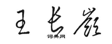 駱恆光王長嶺草書個性簽名怎么寫