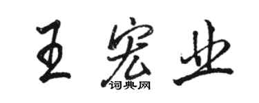 駱恆光王宏業行書個性簽名怎么寫
