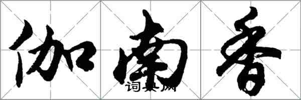 胡問遂伽南香行書怎么寫