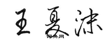 駱恆光王夏沫行書個性簽名怎么寫