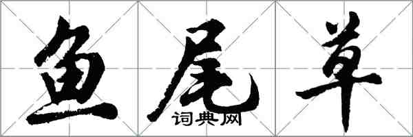 胡問遂魚尾草行書怎么寫