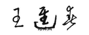 駱恆光王進春草書個性簽名怎么寫