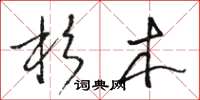 駱恆光杉木草書怎么寫