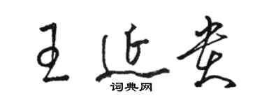 駱恆光王延貴草書個性簽名怎么寫